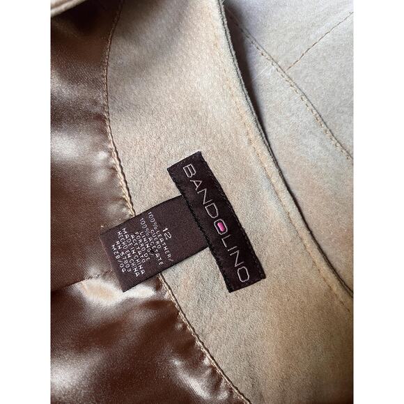Vintage Y2K Suede Jacket | Wine Floral Embroidery | Khaki Leather | Size L - Picture 11 of 11